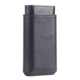 Maxbell 1pc Black Cedar Wood Lined Travel Cigar Holder Protective Holding 3 Cigars