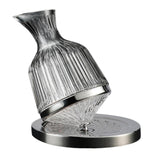 Maxbell 360 Degree Rotating Wine Decanter Wine Aerator for Party Events Accessories Argent