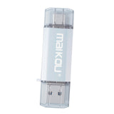 Maxbell Portable 3in1 256GB USB3.0 Flash Drive Type-C&Micro USB Memory Stick Silver