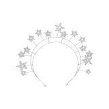Maxbell Bridal Wedding Headband Stars Headpiece Hair Hoop Photo Props for Prom
