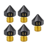 Maxbell 5 Pieces Printer Nozzle Brass Print Head Extruder Nozzles for Printer Parts