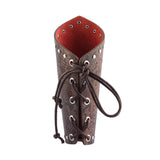 Maxbell Punk Rock Gothic Leather Wrist Bracer Guards Arm Protector Wristband Coffee