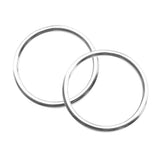 Maxbell 2 Pieces Stainless Steel O Round Rings Circle Craft Webbing Boat  4 x 50mm