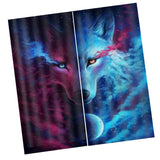 Max Wolf Printed 3D Blackout Curtains Thermal Insulated  -2 Panel Set 140x100cm