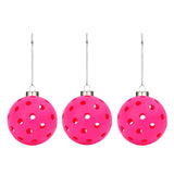 Maxbell 3x Pickleball Ornament Set Key Chains Holder for Wallets Birthday Gifts Keys Pink