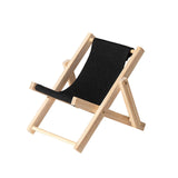 Maxbell Creative Beach Chair Phone Holder Dollhouse Miniature Bedroom Wooden Bracket Back