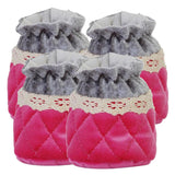 Max 4 Pieces Non Slip Chair Leg Floor Protectors Caps Cloth Socks Hot Pink - Aladdin Shoppers