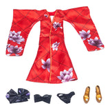 Maxbell 1/6  Female Japanese Kimono Suit Doll Model Toy for 12" Action Figure Decor