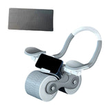 Maxbell Ab Roller Wheel Double Wheels Muscle Training Workout for Women Men Home Gym Grey