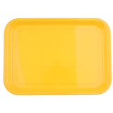 Max Melamine Hotel Serving Tray Dishes Cup Glass Cake Rectangular Tray Yellow XL