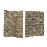 Max 2 PCS Handwoven Straw Cage Mat Sleep Bed and Chew Toy for Small Pet Rabbit