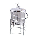 Maxbell Drink Dispenser 2.2L Large Capacity Cold Kettle for Dining Room Kitchen Home Clear Faucet Rack