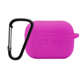 Maxbell Earphone 3D Protctive Case for Apple Airpods Pro Silicone Storage Box Purple red