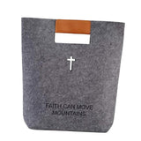 Maxbell Felt Tote with Handle Handbag Church Bible Carrying Case Christian Gifts