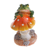 Max Resin Fairy Garden Ornament Miniature Home Decor Frog Orange Mushroom