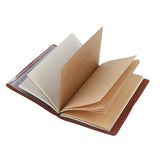 Max A6 Portable Travel Diary Notebook Journal Leather Handbook Black