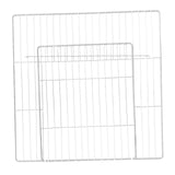 Maxbell Pet Playpen Door Cage Metal Wire Indoor Fence Rabbit Puppy Expandable Panel White Dense Grid