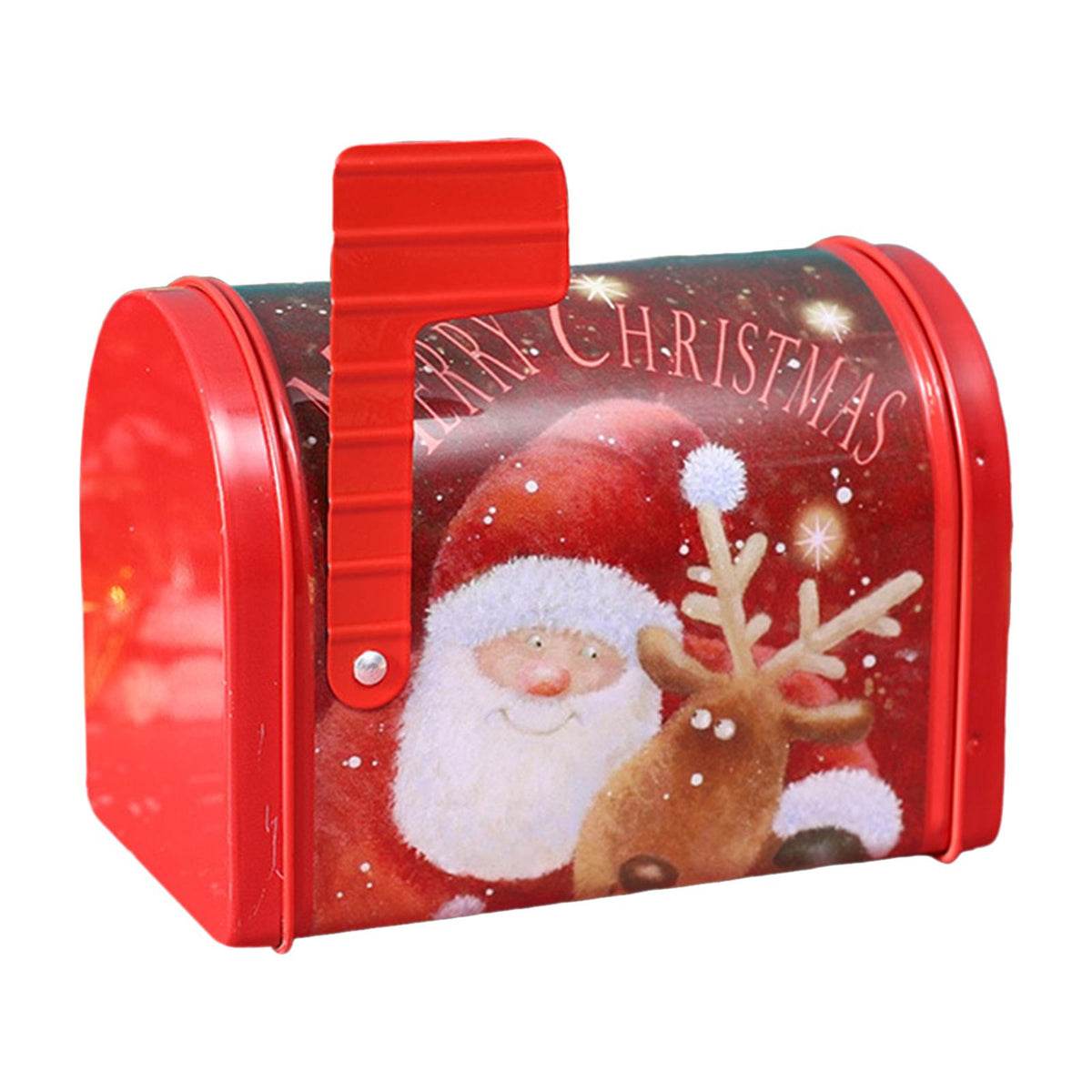 Maxbell Christmas Cookie Tin Box for Kitchen Ornament Holidays Santa Claus