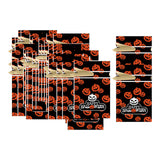 Maxbell 50Pcs Halloween Candy Bags Treat Bags Gift Bags for Home Wedding Christmas Orange Pumpkin