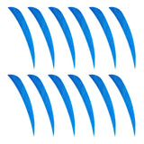 Maxbell 12pcs 3inch Archery Arrow Turkey Feathers Fletchings Vanes Light Blue