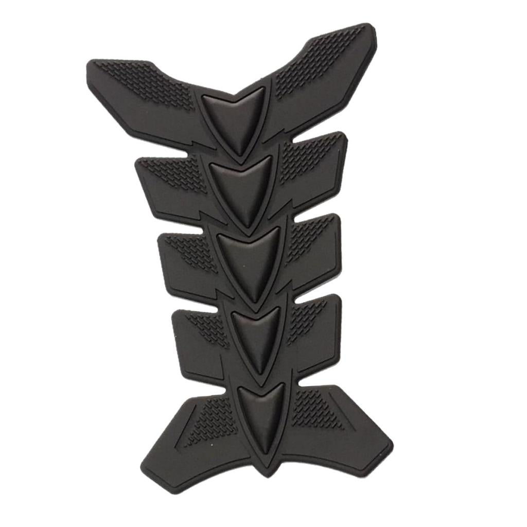 Maxbell 3D Rubber Motorcycle Gas Fuel Tank Protector Pad Stickers Decals Universal Black