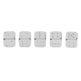 Max Six Sided Dice D6 Set of 5 Zinc Alloy Dices D&D RPG MTG Game Supply Silver