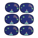 Max Maxb 6pcs Oval Cloth Fabric Patches Applique for Sewing Crafts Blue