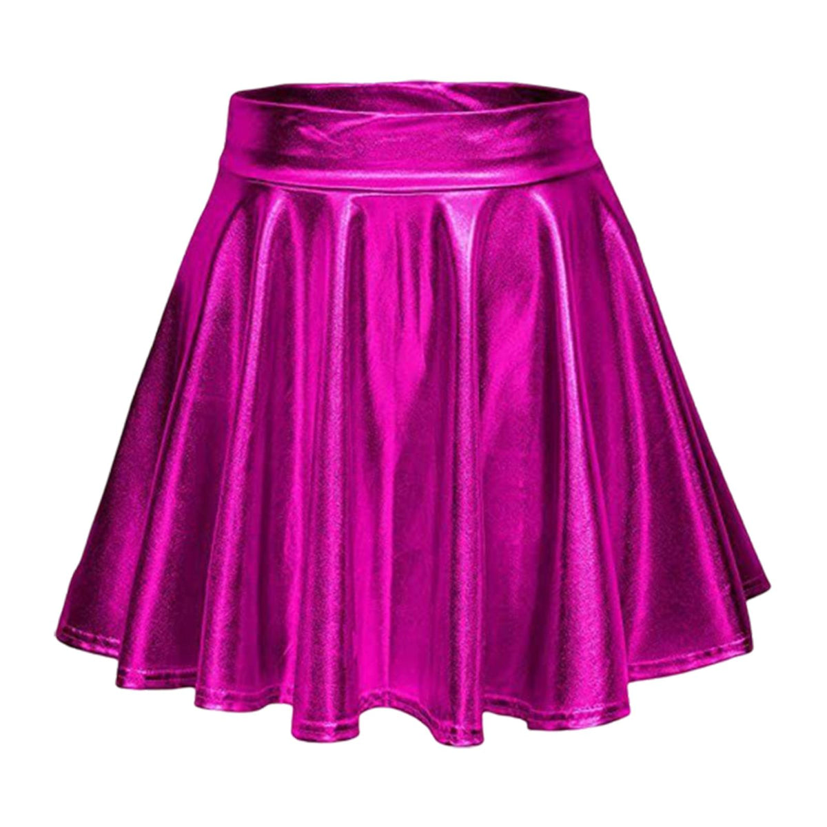Maxbell A Line Mini Skirt Comfortable Versatile Pleated Skirt for Travel Rose Red Medium
