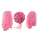 Max Wedding Flowers Balls with Tulle Wedding Venue Hanging Decor Pink