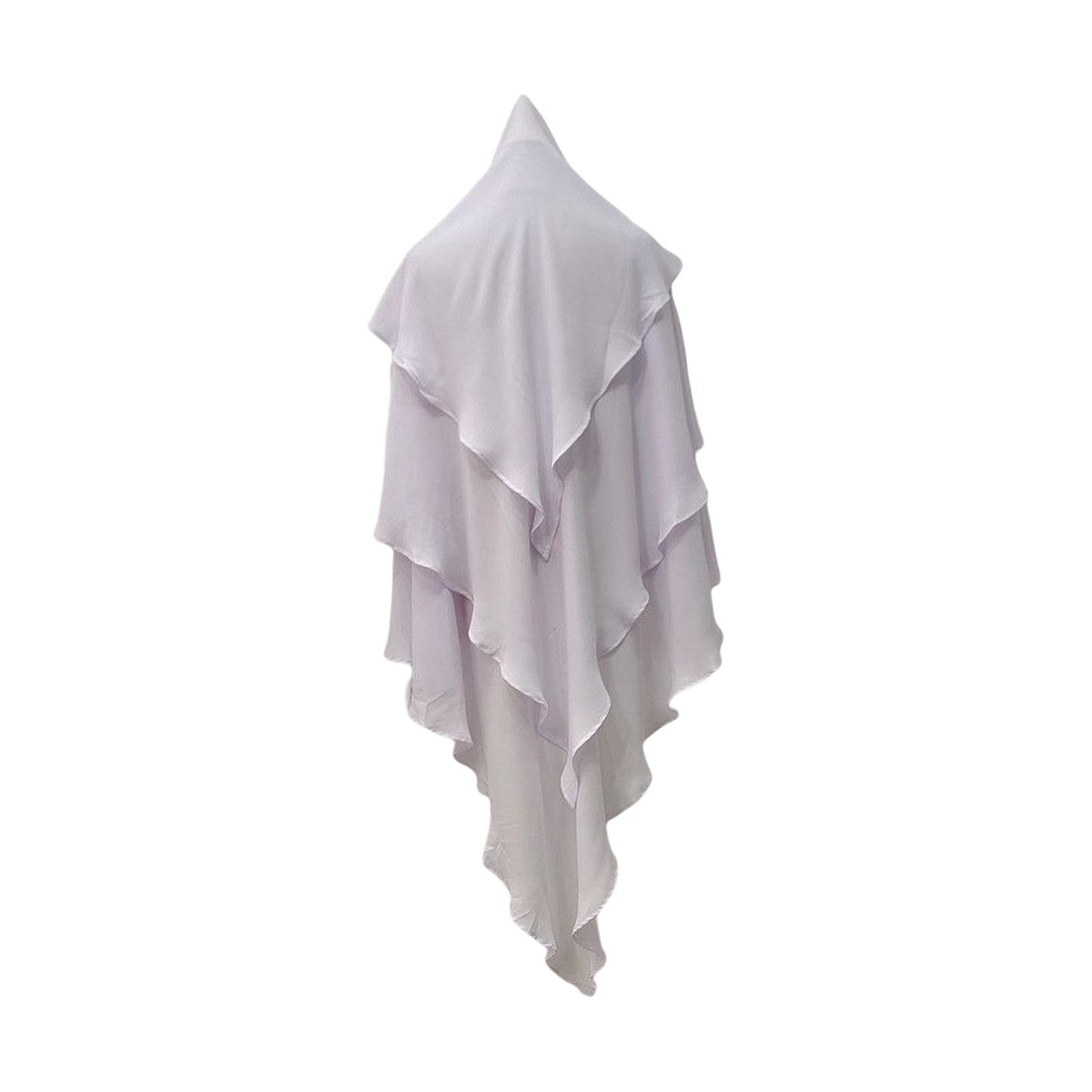 Maxbell Elegant Women Hijab Lightweight Solid Color Breathable Wrap White