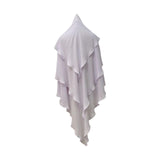 Maxbell Elegant Women Hijab Lightweight Solid Color Breathable Wrap White