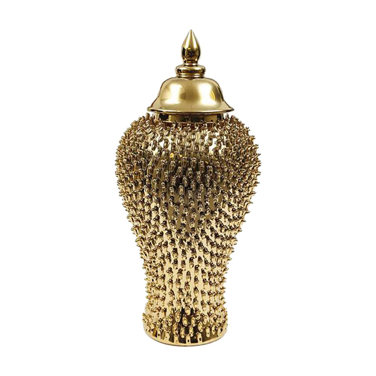 Maxbell Ginger Jar Porcelain Storage Tank Oriental for Cupboard Counter Office 20.5cmx20.5cmx46cm