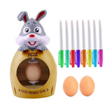 Maxbell DIY Easter Egg Decoration Set Bunny Shape Cartoon with Colorful Makers grey