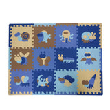 Max 12Pieces Foam Puzzle Exercise Mat Interlocking Floor Tiles insect Blue