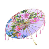 Maxbell Classical Dance Umbrella Handpainted Parasol for Bridal Costume Housewarming Pink