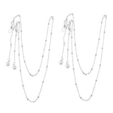 Max Beaded Eyeglass Chains Eyewear Sunglasses Holder Strap Cords Lanyards 90cm Silver