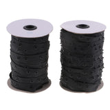 Maxbell 50 Yards Invisible Snap Buttons Tape Trim Fasteners DIY Sewing Craft Black