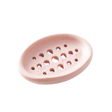 Maxbell Creative Soap Dish with Drain Hole Soap Holder for Hotel Toilet Bathroom Pink