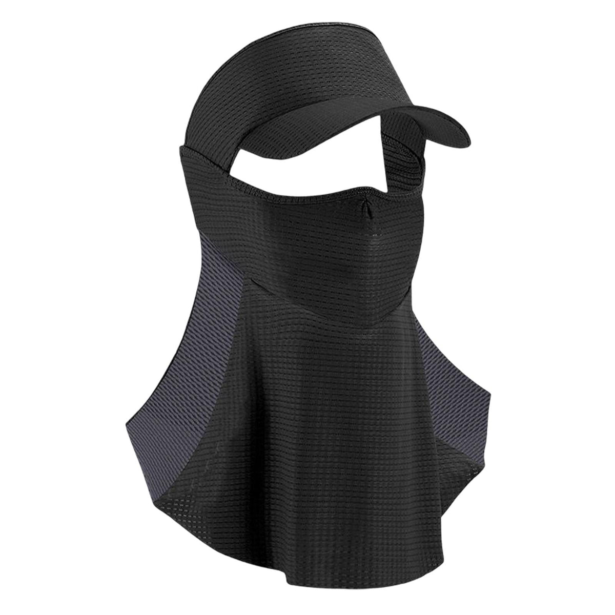 Maxbell Golf Sunscreen Mask Cool Sun Protection Face Covering for Travel Riding Gift Black