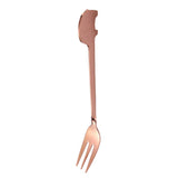 Maxbell Stainless Steel Utensils Coffee Tea Dessert Spoon Fork Rose Gold Fork