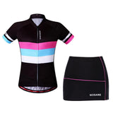 Maxbell Summer Women Cycling Short Sleeve Bike Shirts Gel Padded Shorts Skirts S