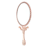 Maxbell Foldable Vintage Mirror Hand Held Makeup Mirror Small Beauty Dresser Gift Rose Gold