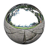 Max Stainless Steel Mirror Polished Sphere Hollow Round Ball Garden Decor 13.5cm