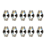 Max 10PCS Glitter Nail Art Rhinestones Tips Diamond Crystal Tips Decoration e