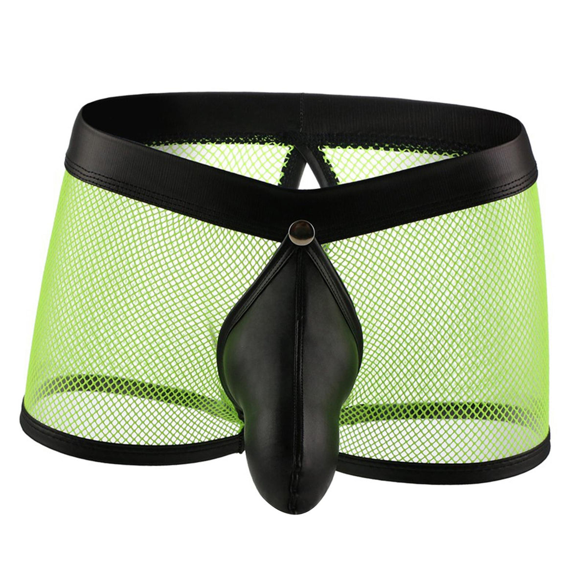 Maxbell Men Underpants Mid Rise Transparent Stretch Mesh Shorts M