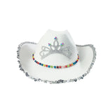 Maxbell Fashion Cowboy Hat Party Favors Wild West Cowgirl Costume Dress up White