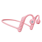 Maxbell Waterproof Air Conduction Headphones 8H playing time for Cycling Gym Working Pink