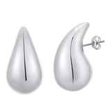 Maxbell Chunky Hoop Earrings Fashion Tear Drop Hoops for Ceremony Thanksgiving Party Style B
