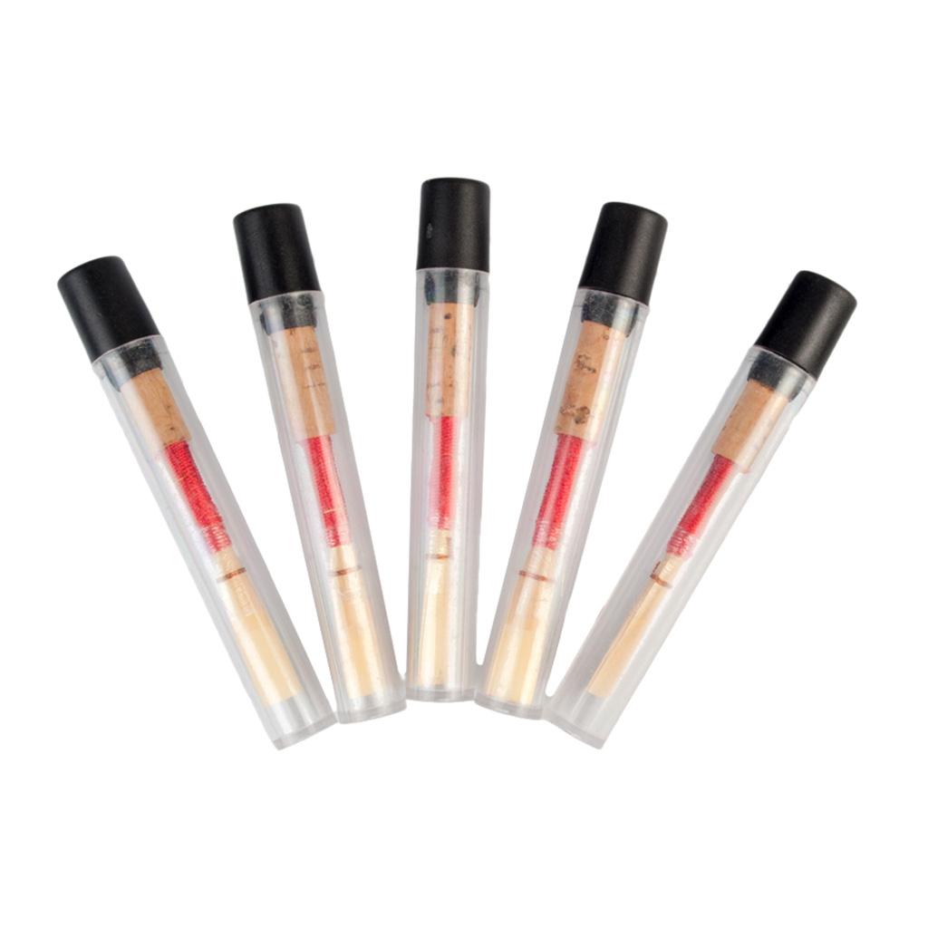 Maxbell 5pc Oboe Reeds Cork Red Sofe w/ Plastic Tube Container for Oboe Accessories