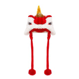 Maxbell Pet Costume Hat Cute Dance Lion Dog Headwear for Theme Party Costume Holiday S